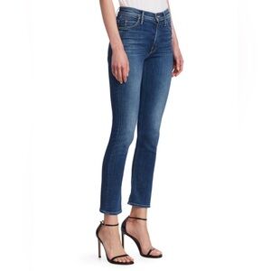 Mother The Mid Rise Dazzler Ankle Jeans Pardon My French Dark Wash